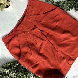 Anthropologie Fei Orange Rust Tailored Skirt
